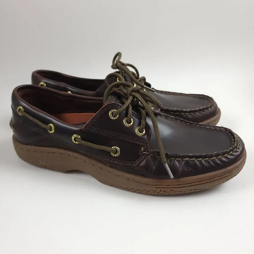 Sperry Men’s Authentic Original Burnished Leather Boat Shoes STS20876 7.5